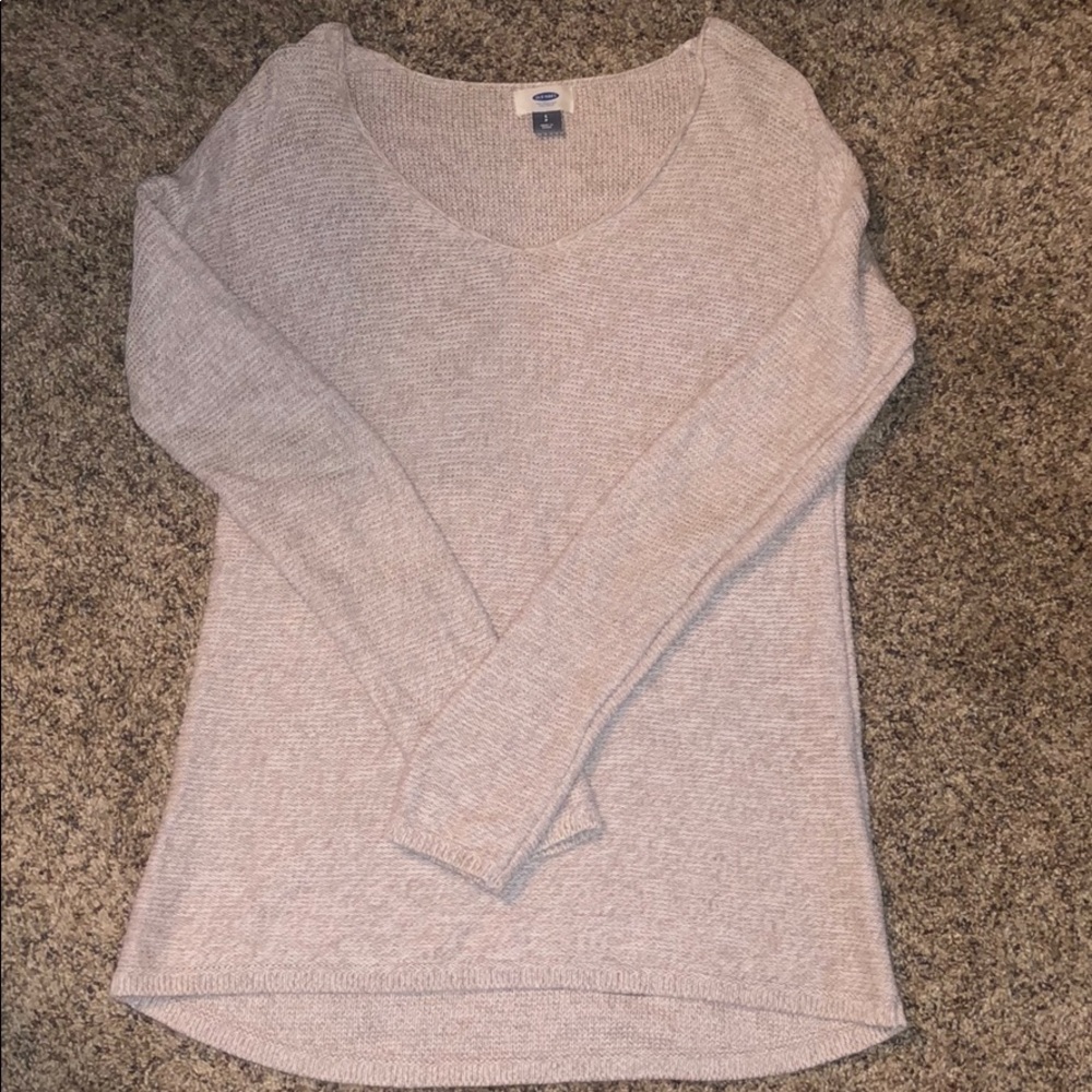 Beige and White Sweater